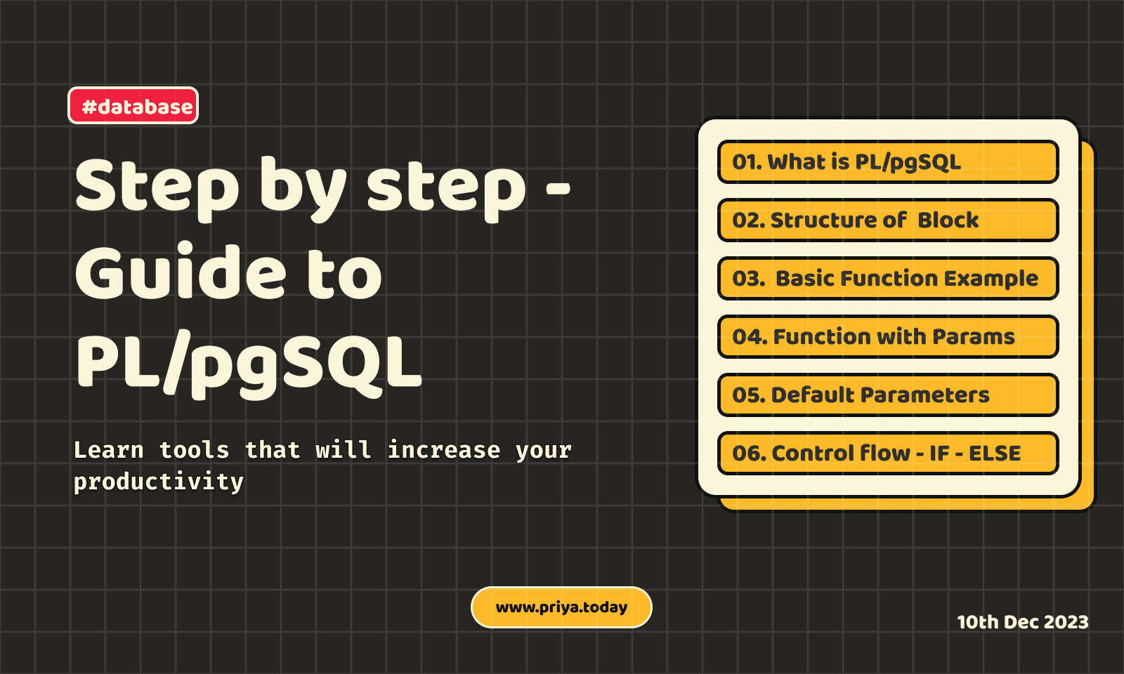 Boost Your Database Efficiency with PL/pgSQL - Part 1